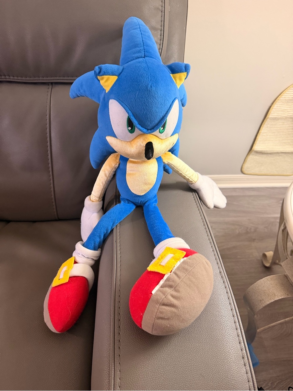 Blue Sonic-Inspired Plush Stuffed Animal - Collectible Kids Toy